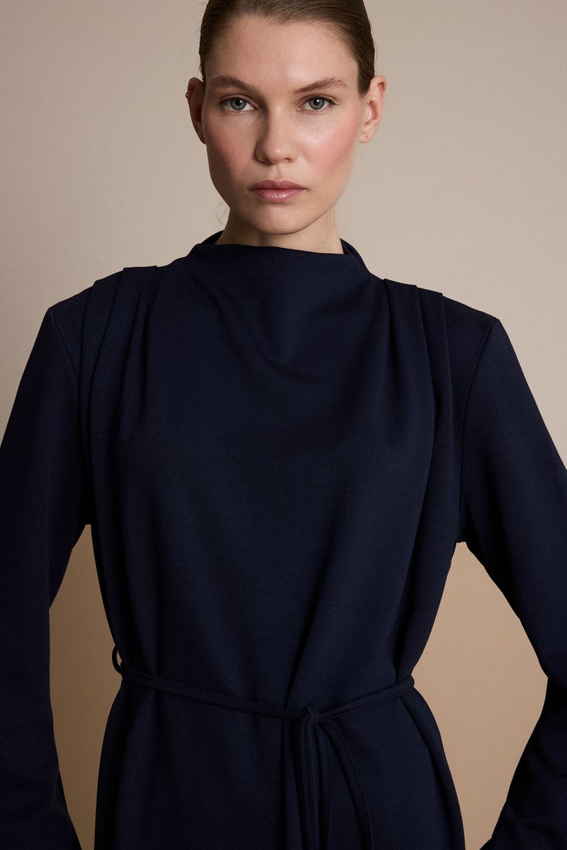 DeFacto Blue Woman Regular Fit Long Sleeve Tunic Casual - Image 4